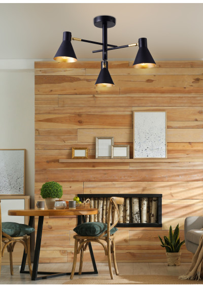 Less pendant light 3xE14 matt black 48 cm - product image 12