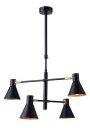 Lampa wisząca Less 4xE14 czarny matowy 54 cm