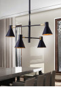Lampa wisząca Less 4xE14 czarny matowy 54 cm - zdjęcie produktu 1
