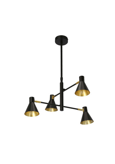 Lampa wisząca Less 4xE14 czarny matowy 54 cm - zdjęcie produktu 2
