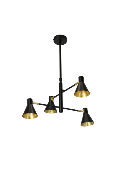 Less pendant light 4xE14 matt black 54 cm - product image 3