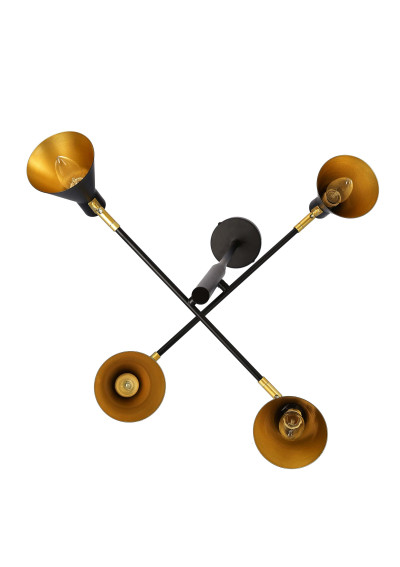 Lampa wisząca Less 4xE14 czarny matowy 54 cm - zdjęcie produktu 11