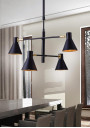 Less pendant light 4xE14 matt black 54 cm - product image 13