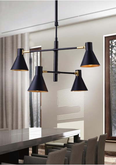 Less pendant light 4xE14 matt black 54 cm - product image 13
