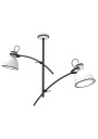Lampa wisząca Zumba 2xE27 biało czarny 64 cm