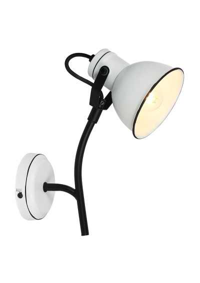 Lampa ścienna Zumba 1xE14 biało czarny 27 cm
