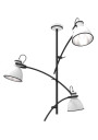 Lampa wisząca Zumba 3xE27 biało czarny 64 cm