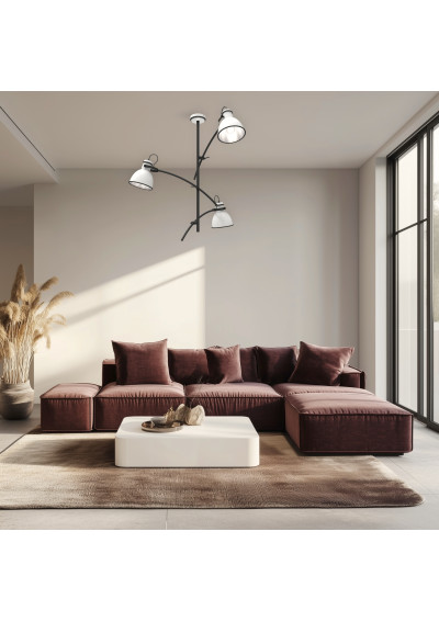 Lampa wisząca Zumba 3xE27 biało czarny 64 cm - zdjęcie produktu 5