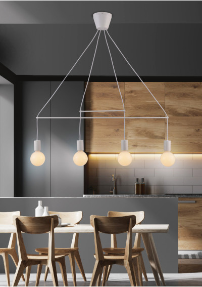 Alto pendant light 4xE27 matt white 94 cm - product image 1