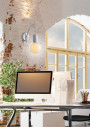Basso wall light 1xE27 matt white 18 cm - product image 1
