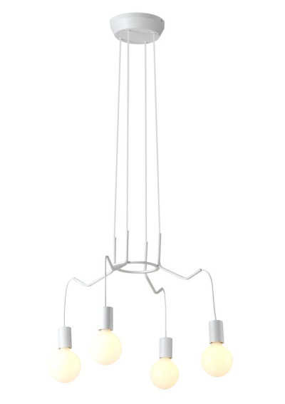 Lampa wisząca Basso 4xE27 biały matowy 57 cm
