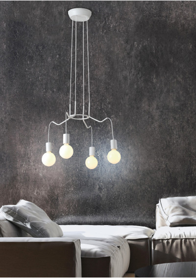 Basso pendant light 4xE27 matt white 57 cm - product image 1