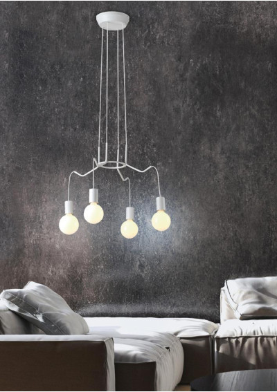 Basso pendant light 4xE27 matt white 57 cm - product image 2