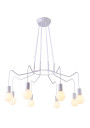 Lampa wisząca Basso 8xE27 biały matowy 89 cm