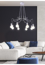 Lampa wisząca Basso 8xE27 biały matowy 89 cm - zdjęcie produktu 3