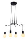 Lampa wisząca Basso 4xE27 czarny matowy 57 cm