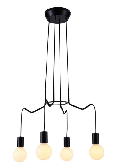 Basso pendant light 4xE27 matt black 57 cm