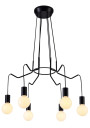Lampa wisząca Basso 6xE27 czarny matowy 71 cm