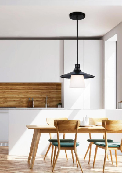 Lampa wisząca Loft 1xE27 czarny 26 cm - zdjęcie produktu 4