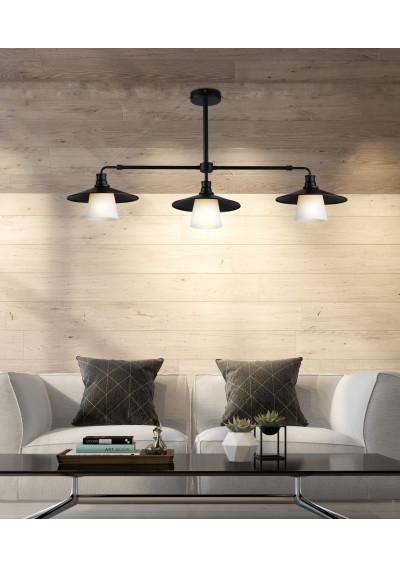 Lampa wisząca Loft 3xE27 czarny 98 cm - zdjęcie produktu 3