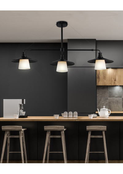 Lampa wisząca Loft 3xE27 czarny 98 cm - zdjęcie produktu 4