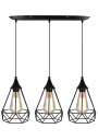Lampa wisząca Graf 3xE27 czarny 65 cm