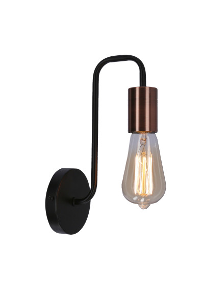 Lampa ścienna Herpe 1xE27 czarny 10 cm - zdjęcie produktu 3