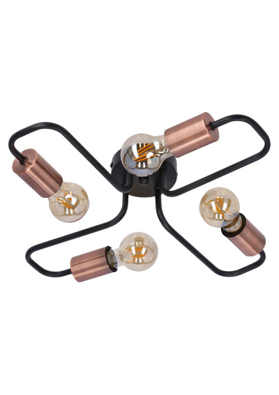 Herpe pendant light 4xE27 black 48 cm