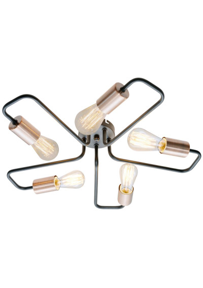 Lampa wisząca Herpe 5xE27 czarny 54 cm