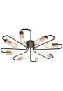 Herpe pendant light 8xE27 black 69 cm