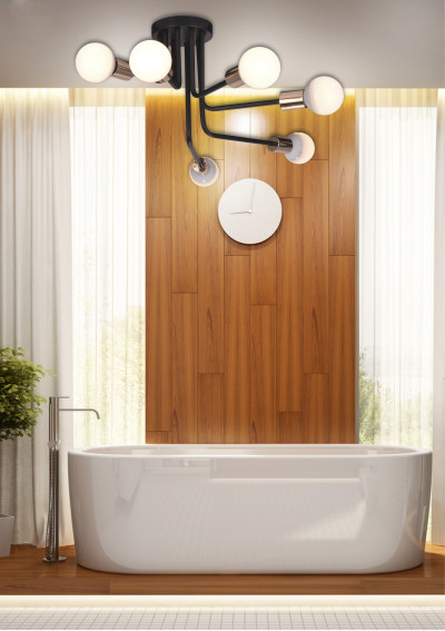 Spill pendant light 6xE27 black 27 cm - product image 1