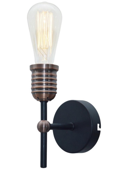 Kirimu wall light 1xE27 black 10 cm
