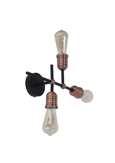 Lampa wisząca Kirimu 3xE27 czarny 39 cm - zdjęcie produktu 6