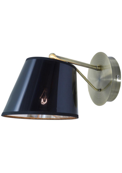 Lampa ścienna Cortez 1xE14 patynowy + czarny 15 cm