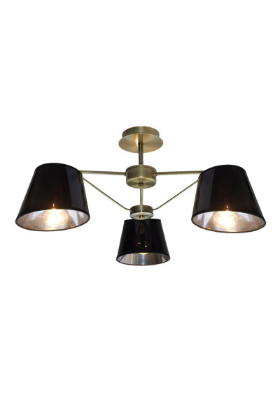 Cortez pendant light 3xE14 patynowy / black 66 cm