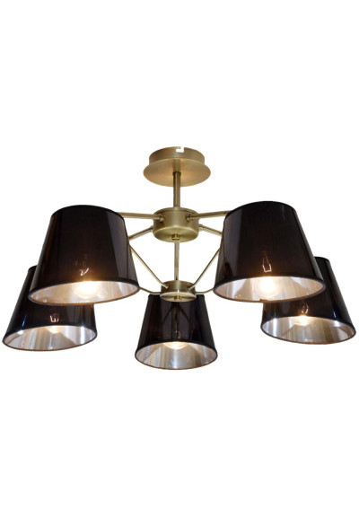 Cortez pendant light 5xE14 patynowy / black 66 cm
