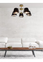 Lampa wisząca Cortez 5xE14 patynowy + czarny 66 cm - zdjęcie produktu 1