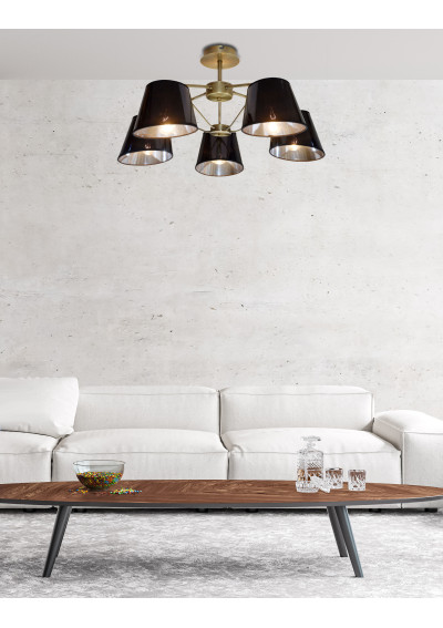 Cortez pendant light 5xE14 patynowy / black 66 cm - product image 1