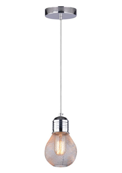 Lampa wisząca Gliva 1xE27 chromowy 10 cm