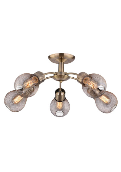 Gliva pendant light 5xE27 patynowy 62 cm