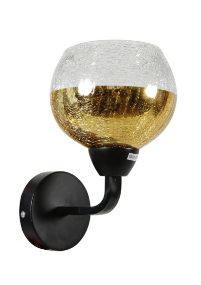Cromina wall light 1xE27 black / gold 18 cm