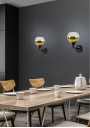Lampa ścienna Cromina 1xE27 czarny + złoty 18 cm - zdjęcie produktu 1