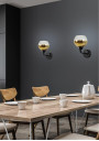 Lampa ścienna Cromina 1xE27 czarny + złoty 18 cm - zdjęcie produktu 2