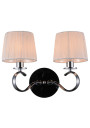 Lampa ścienna Clara 2xE14 chromowy + biały 37 cm