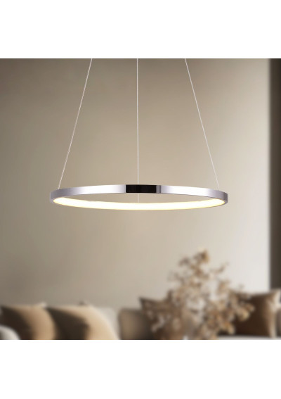 Lune pendant light 25 W LED 4000 K chromee 40 cm - product image 1