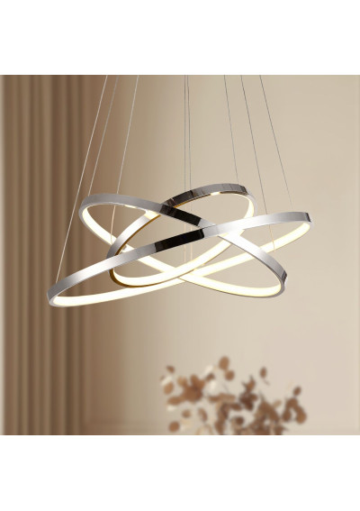 Lune pendant light 60 W LED 4000 K chromee 50 cm - product image 1