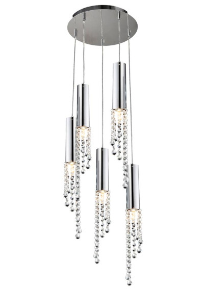 Lampa wisząca Duero 5xGU10 chromowy 33,5 cm
