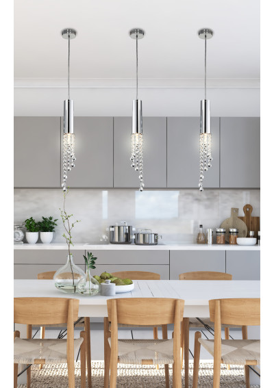 Duero pendant light 1xGU10 chromee 8 cm - product image 1