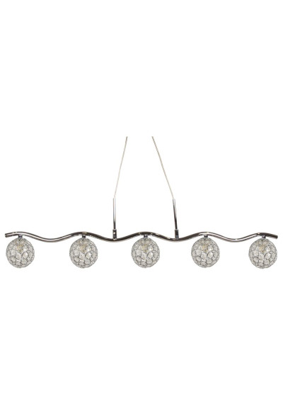 Starlet pendant light 5xG9 silver 86 cm