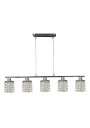 Royal pendant light 5xG9 chromee, kryształki bezbarwne 80 cm